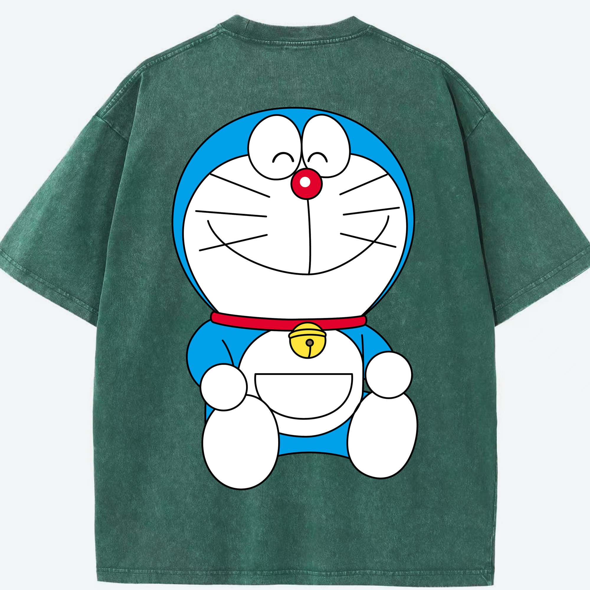 （画像用） ドラえもん Doraemon 綿100% ヴィンテージ風 半袖Tシャツ（背面プリント）